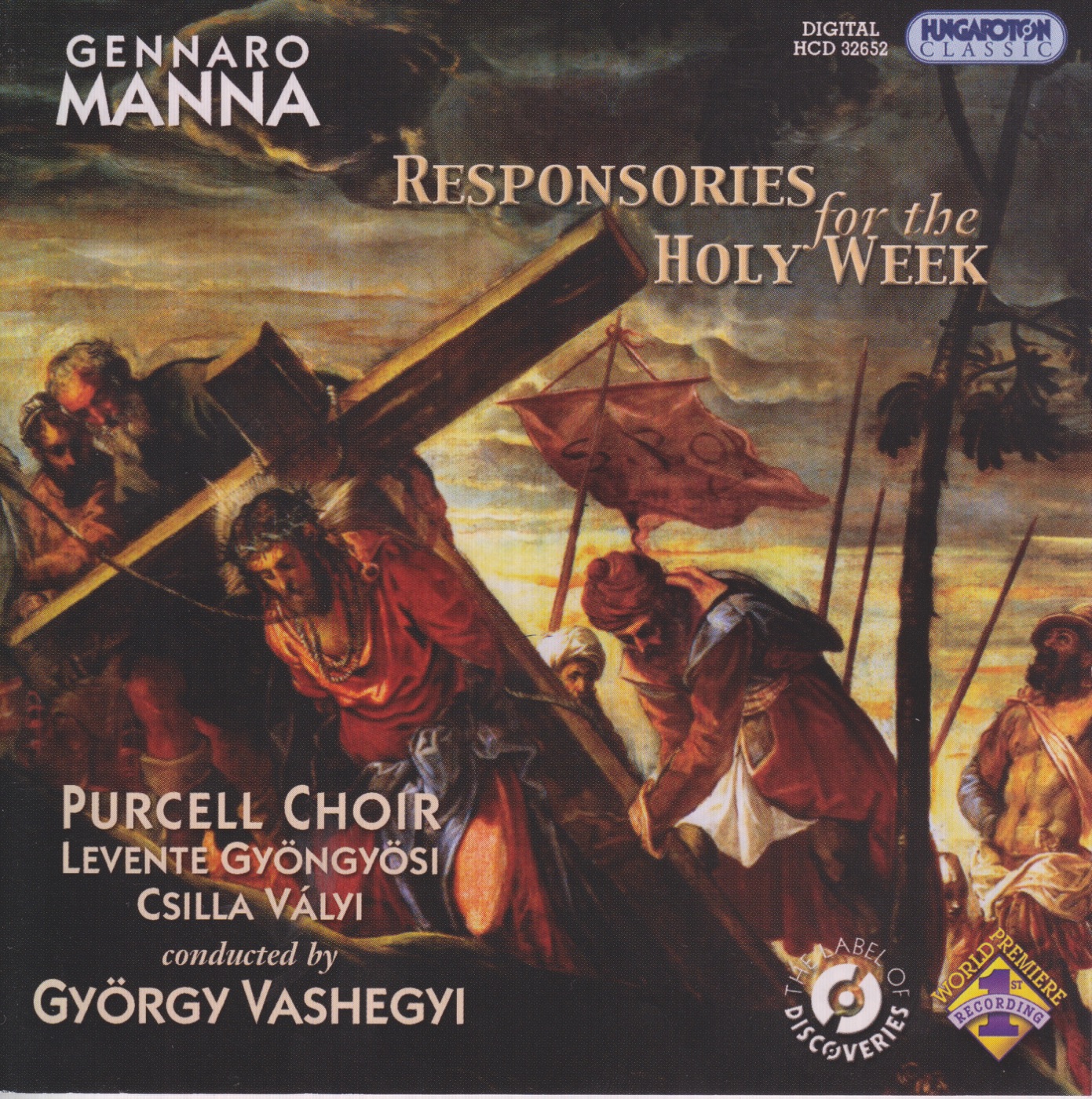 Album cover: Gennaro Manna – Responsories for the Holy Week, conducted by György Vashegyi