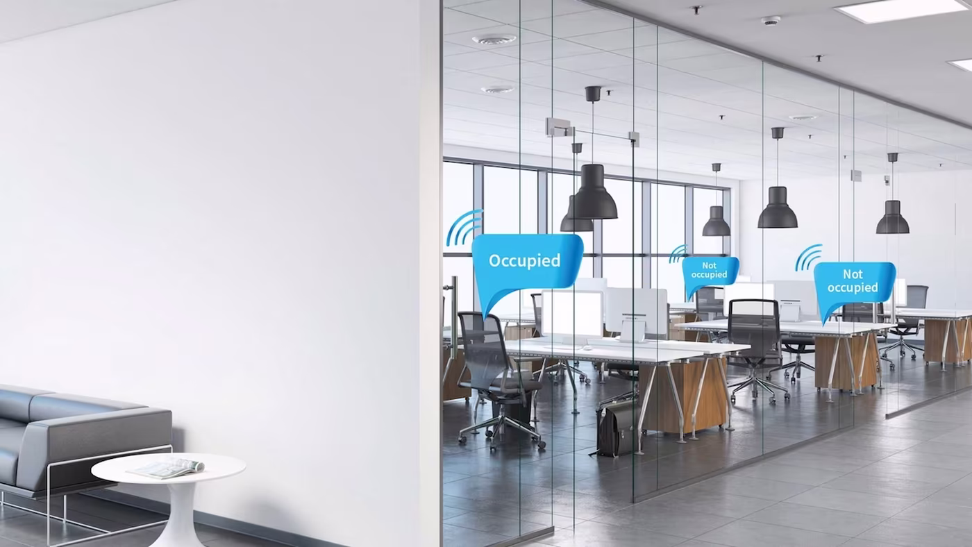Office occupancy monitoring in a modern office