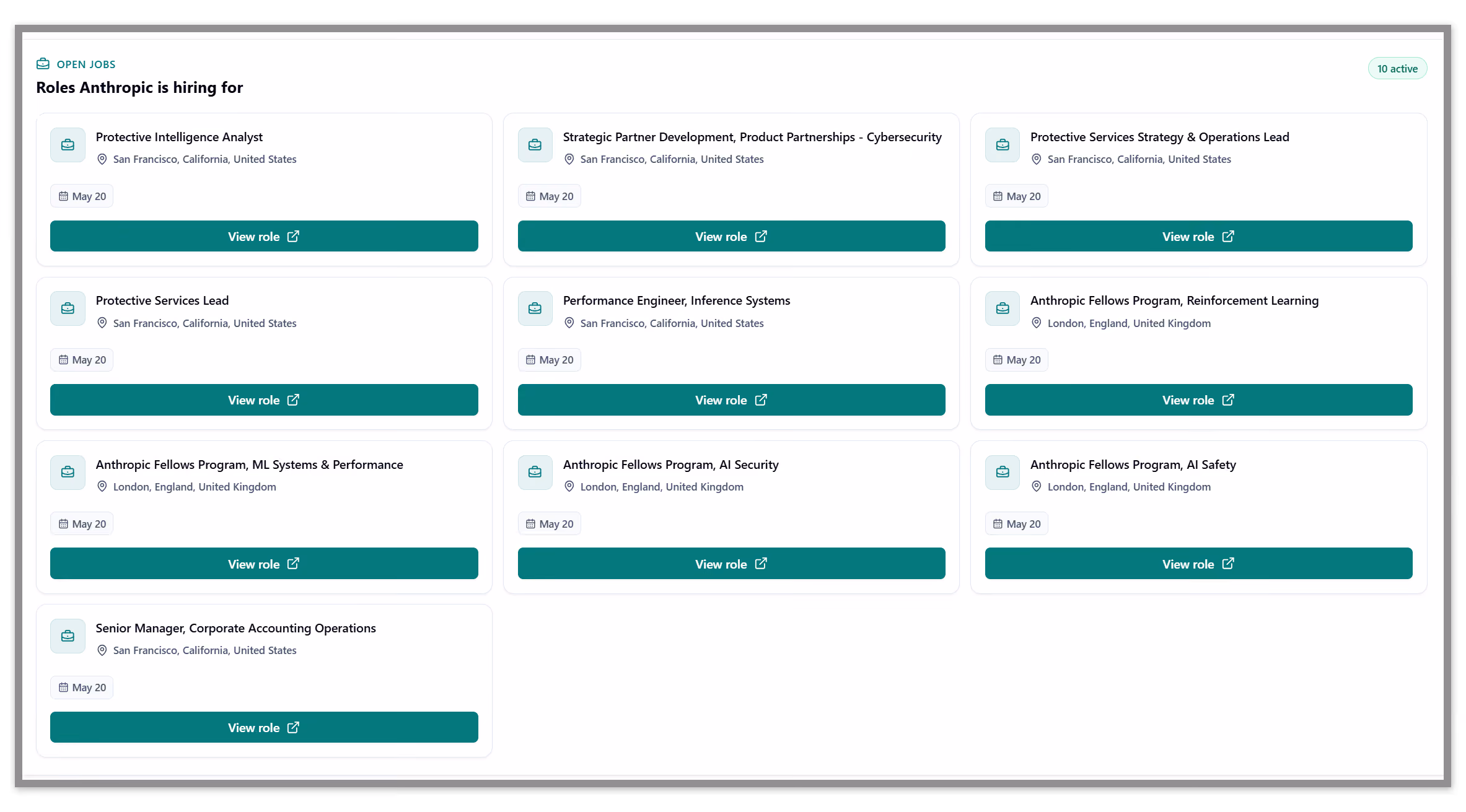 Live open jobs with dates, locations, anddirect links. Your starting point for relevant BD outreach.