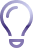 Simple outline icon of a light bulb with a heart-shaped filament inside.