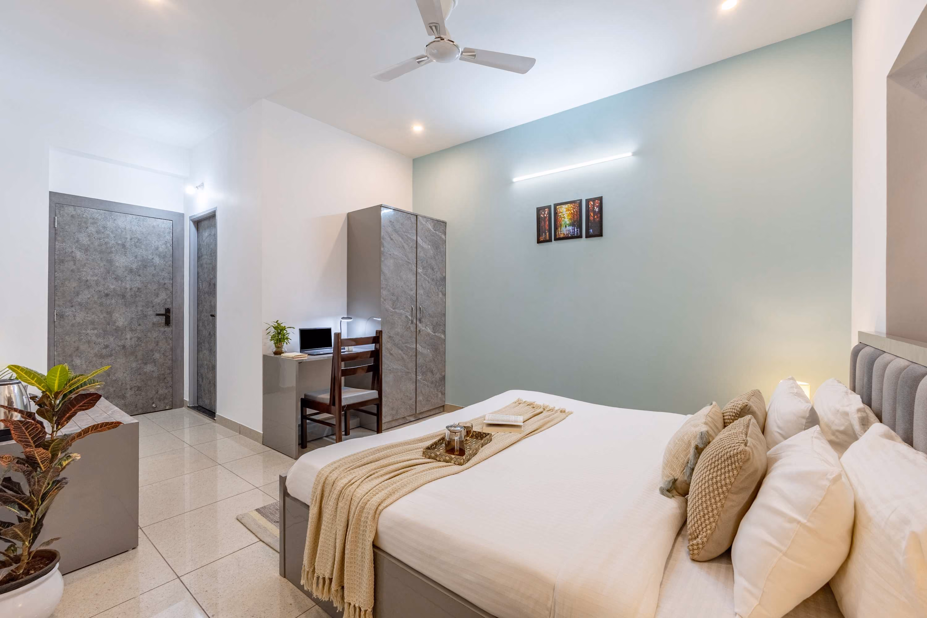 Comfy 2BHK at Lakecity Apartments by Viraalay