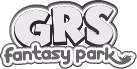 Logo with large letters G, R, S and 'fantasy park' text below with a small bird silhouette.