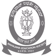 Mahajana Education Society emblem with two elephants and a traditional lamp symbol, established 1937.
