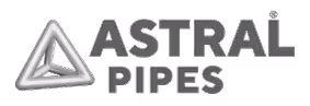ASTRAL PIPES brand logo with a triangular geometric symbol to the left of the text.
