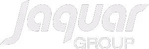 Jaquar Group logo in stylized white text on black background.