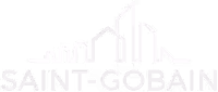 Saint-Gobain logo with stylized skyline above the company name in white.