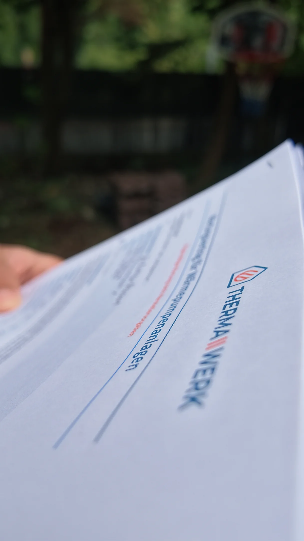 Unterlagen der ThermaWerk GmbH mit den technischen Nachweisen für den Förderantrag