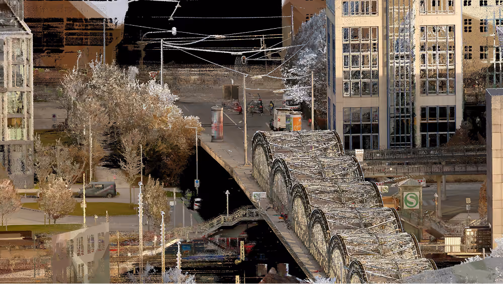 Punktwolke einer Brücke