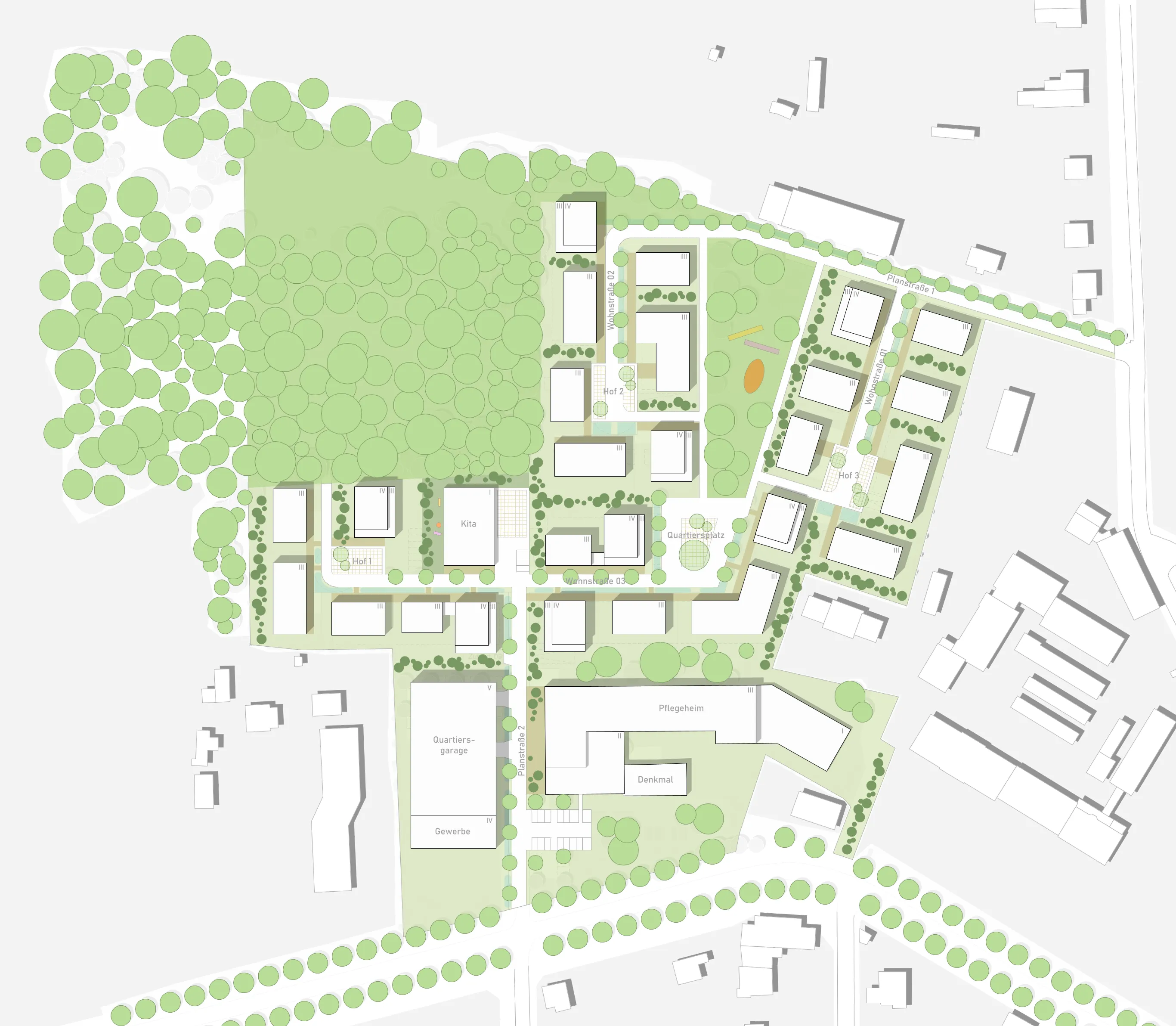 Lageplan Quartier Luisenhof, Germendorfer Allee