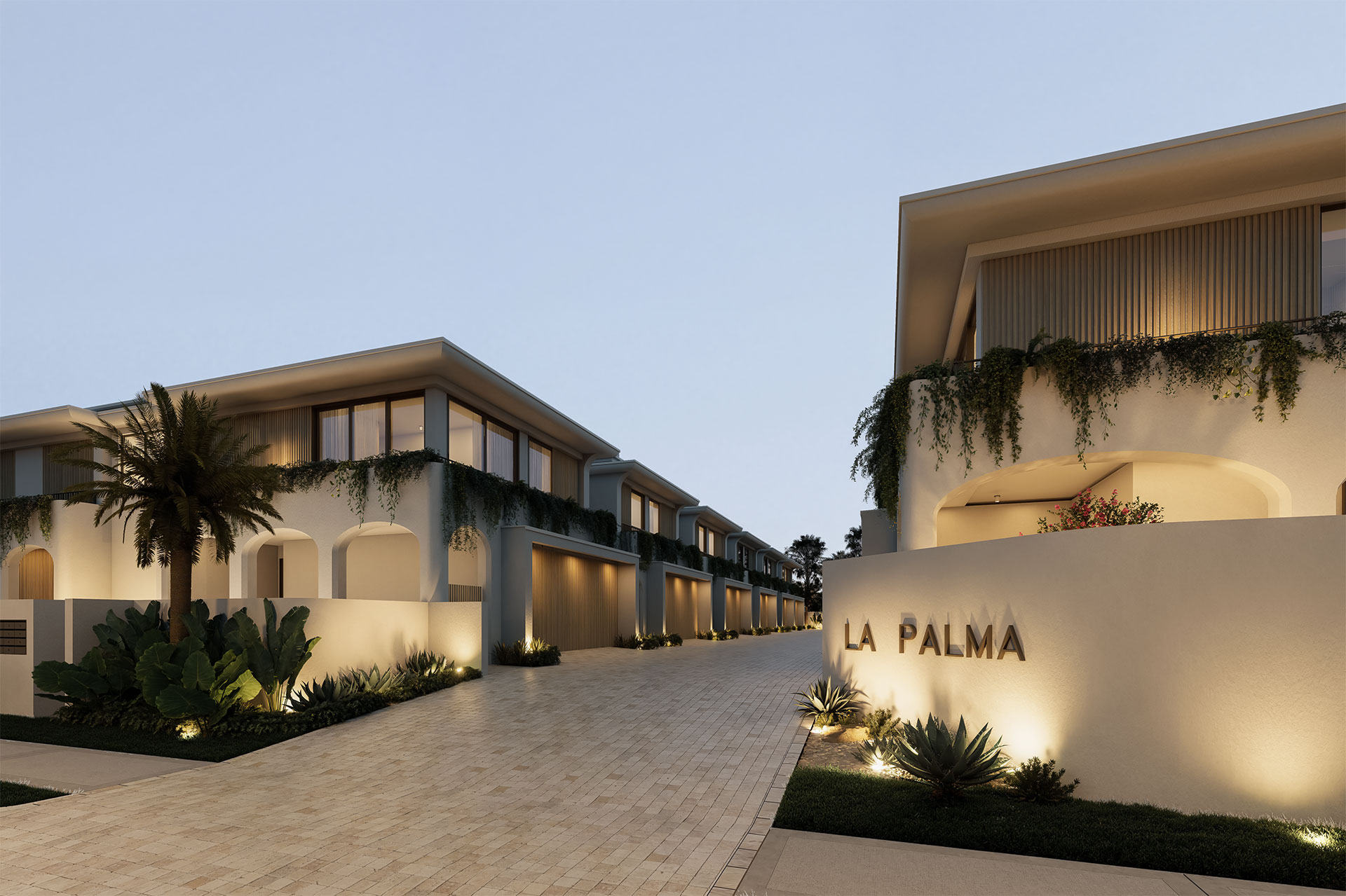 La Palma streetscape at night