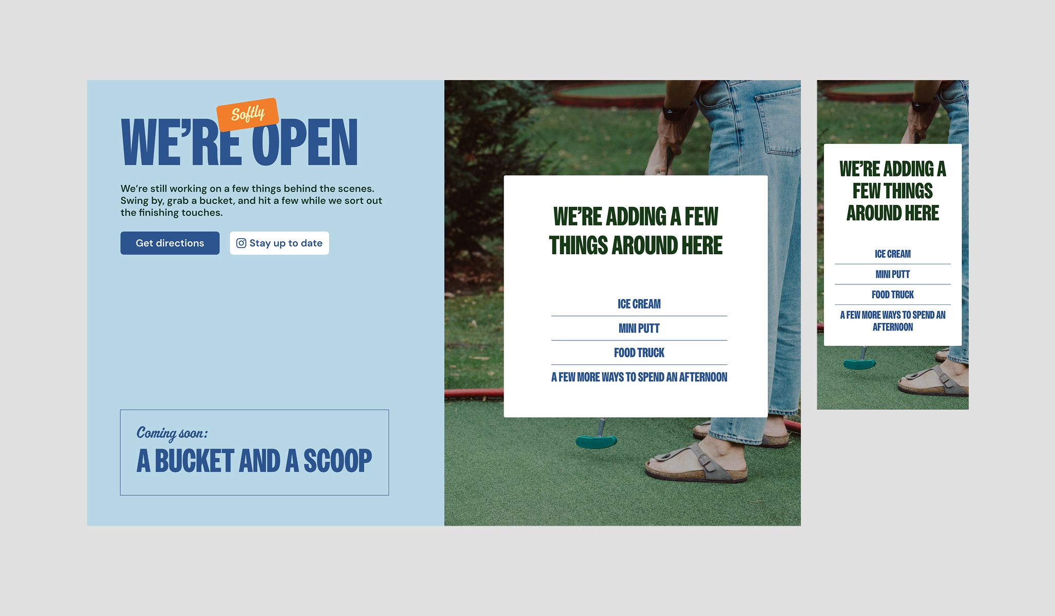 Conley's Golf website homepage design
