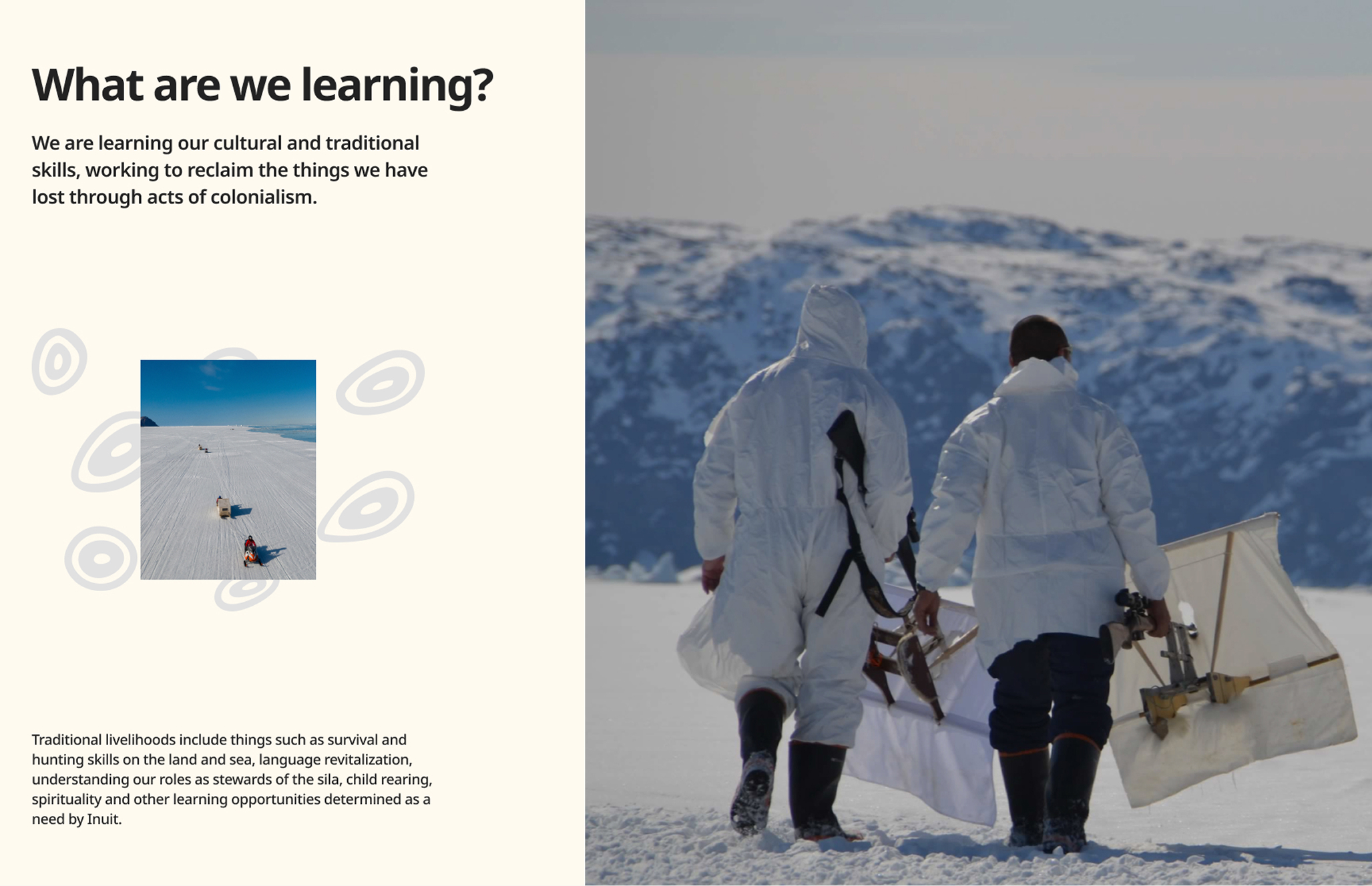 Inuit Nunaat Foundation website page design