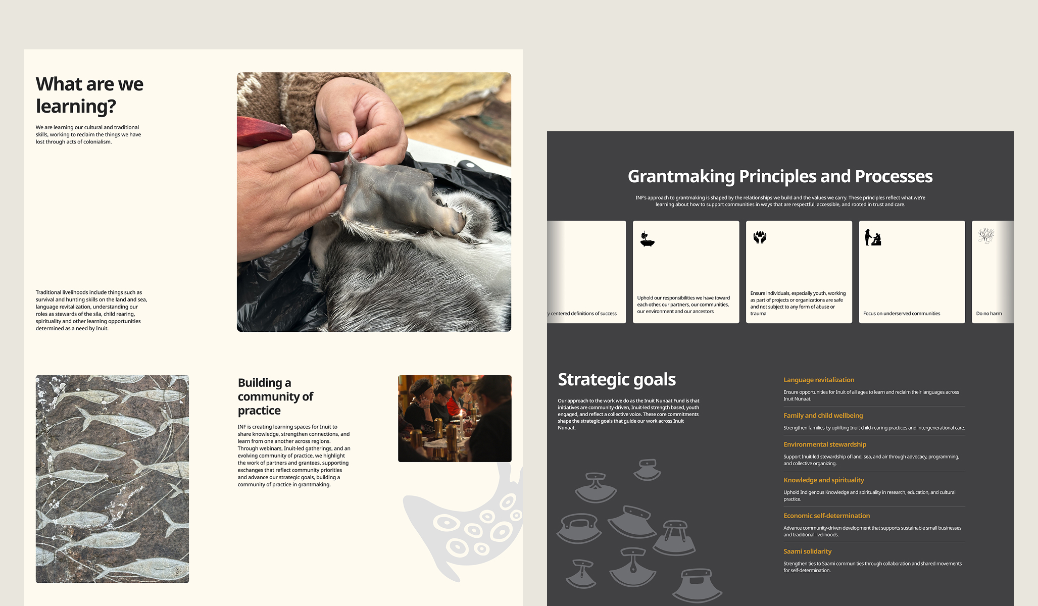 Inuit Nunaat Fund website page layout
