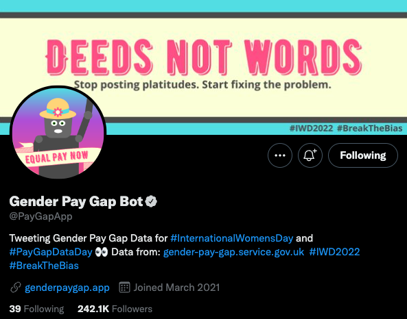 The Gender Pay Gap Twitter Bot