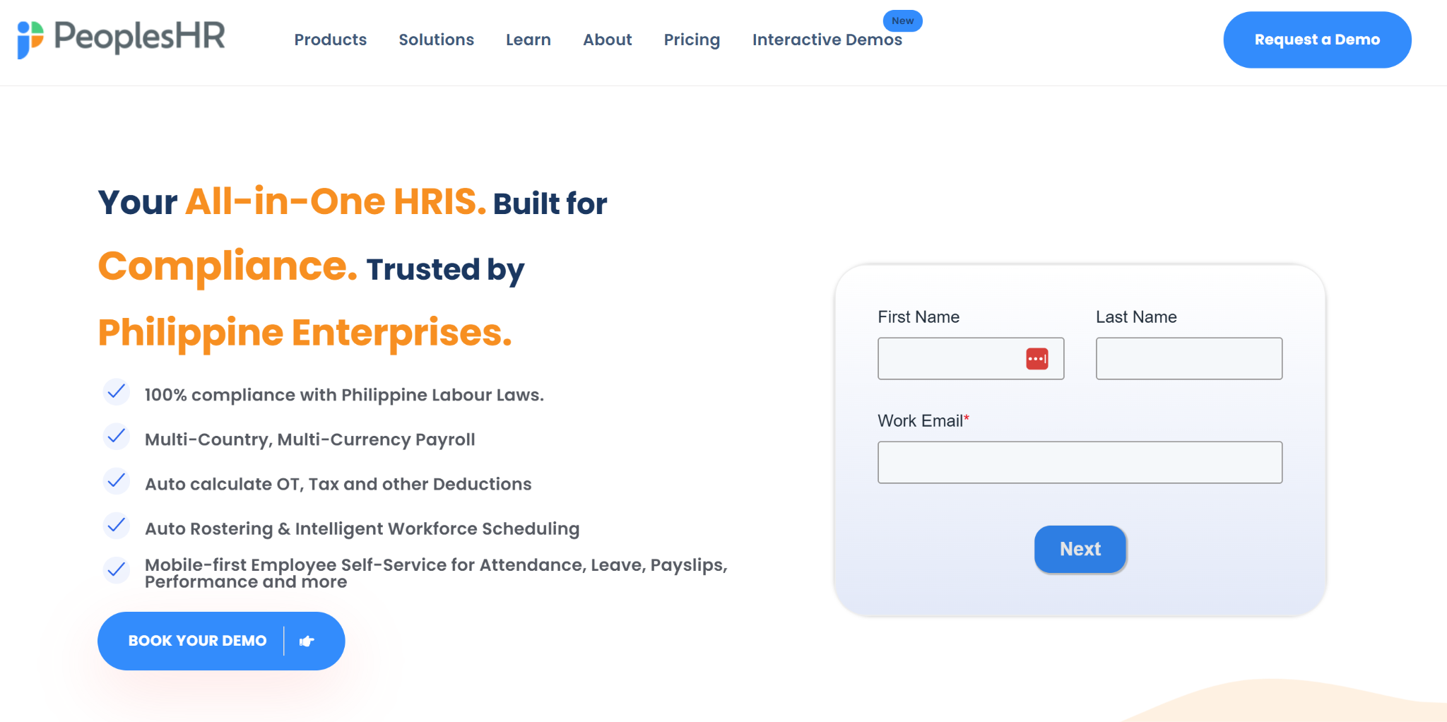 PeopleHR dashboard, a UK-native HRIS platform for small and mid-market teams