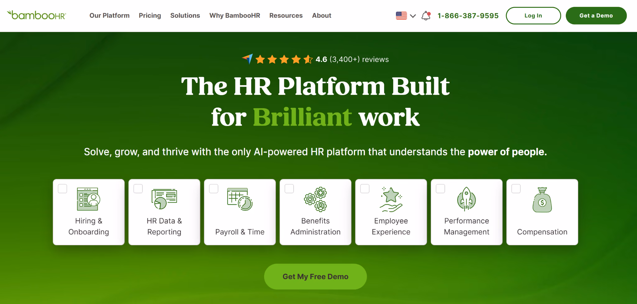 BambooHR HRIS platform for brilliant work