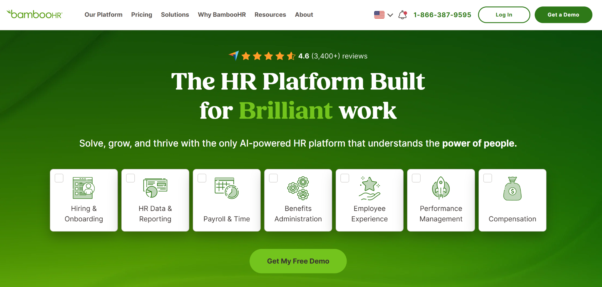 BambooHR HRIS platform for brilliant work