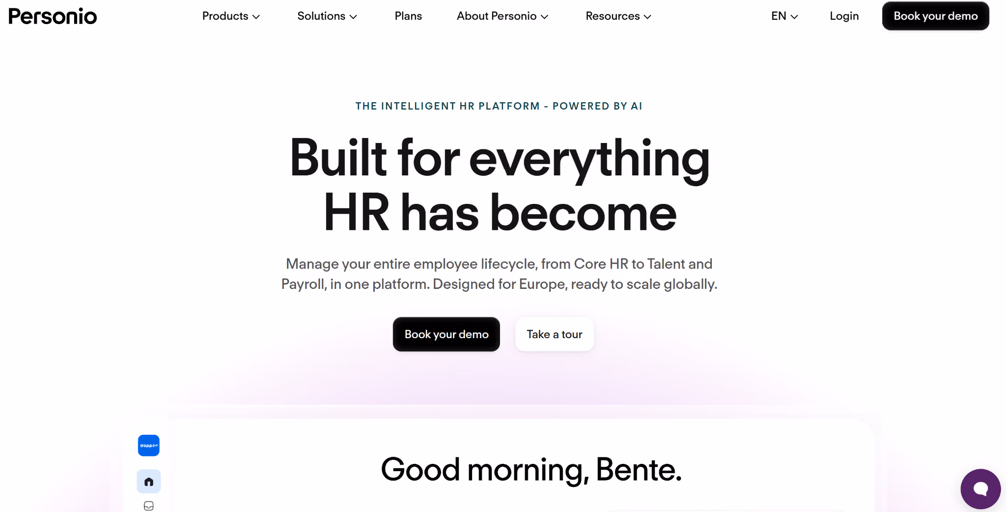 Personio AI-powered HRIS platform