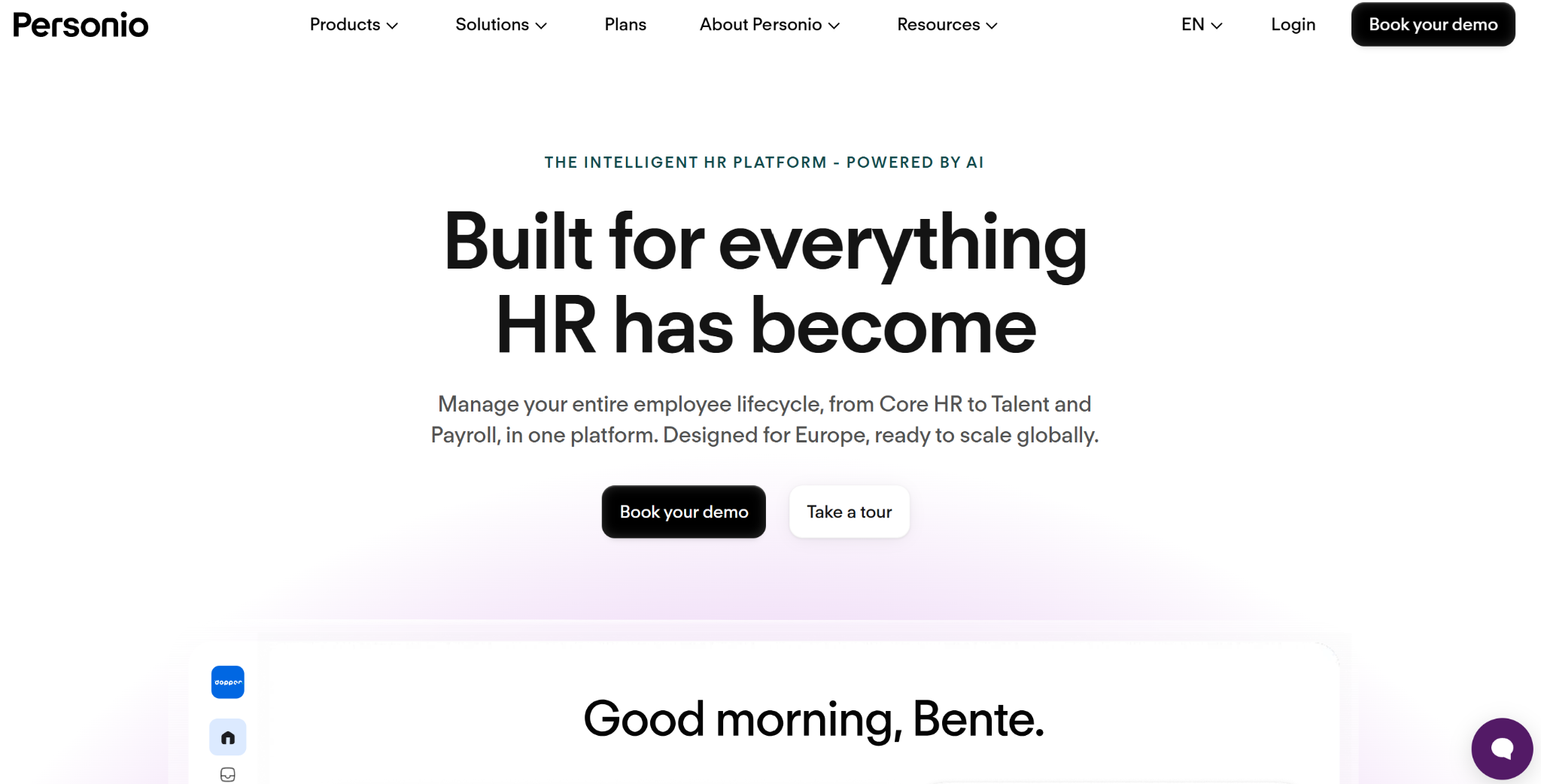 Personio AI-powered HRIS platform