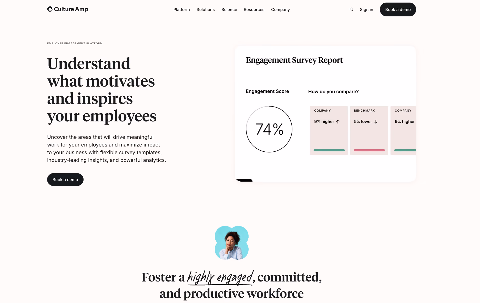 Culture Amp employee engagement platform
