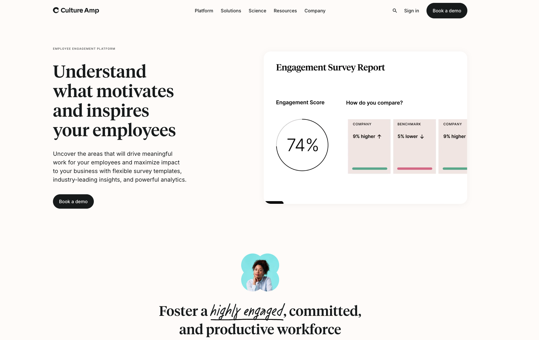 Culture Amp employee engagement platform