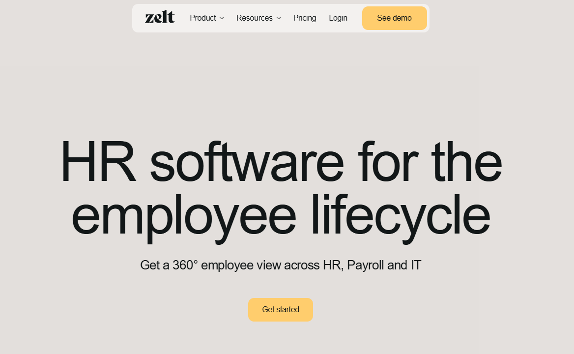 Zelt HRIS platform for UK businesses