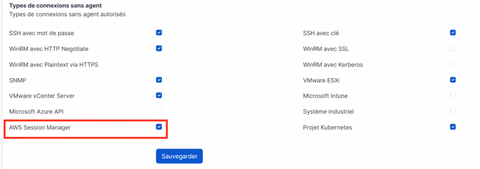 connecteur aws session manager