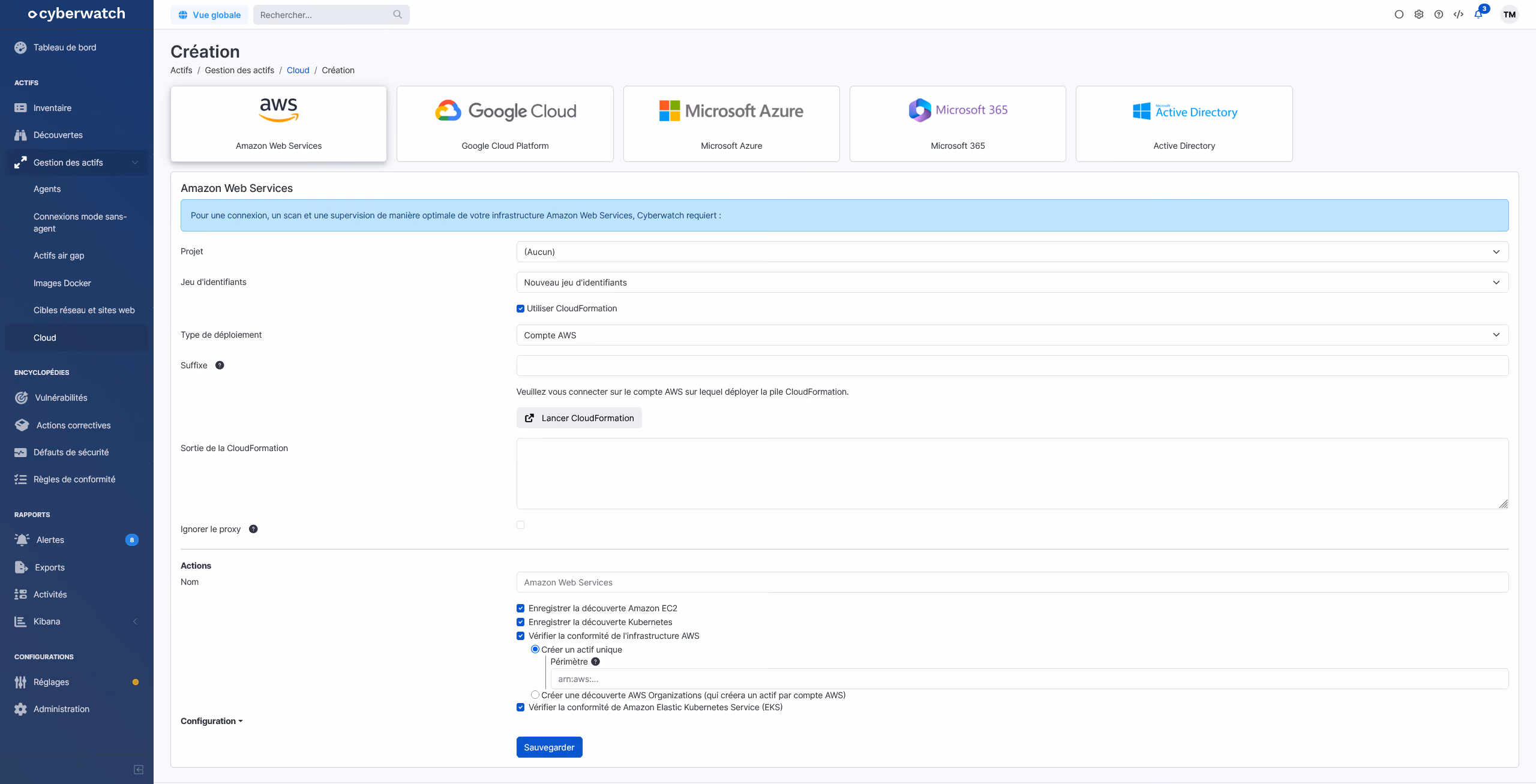 integration de aws cloudformation