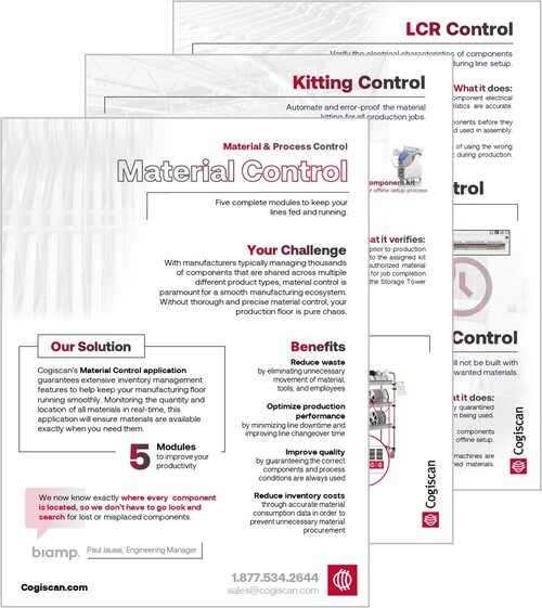 Material Control product brief cover