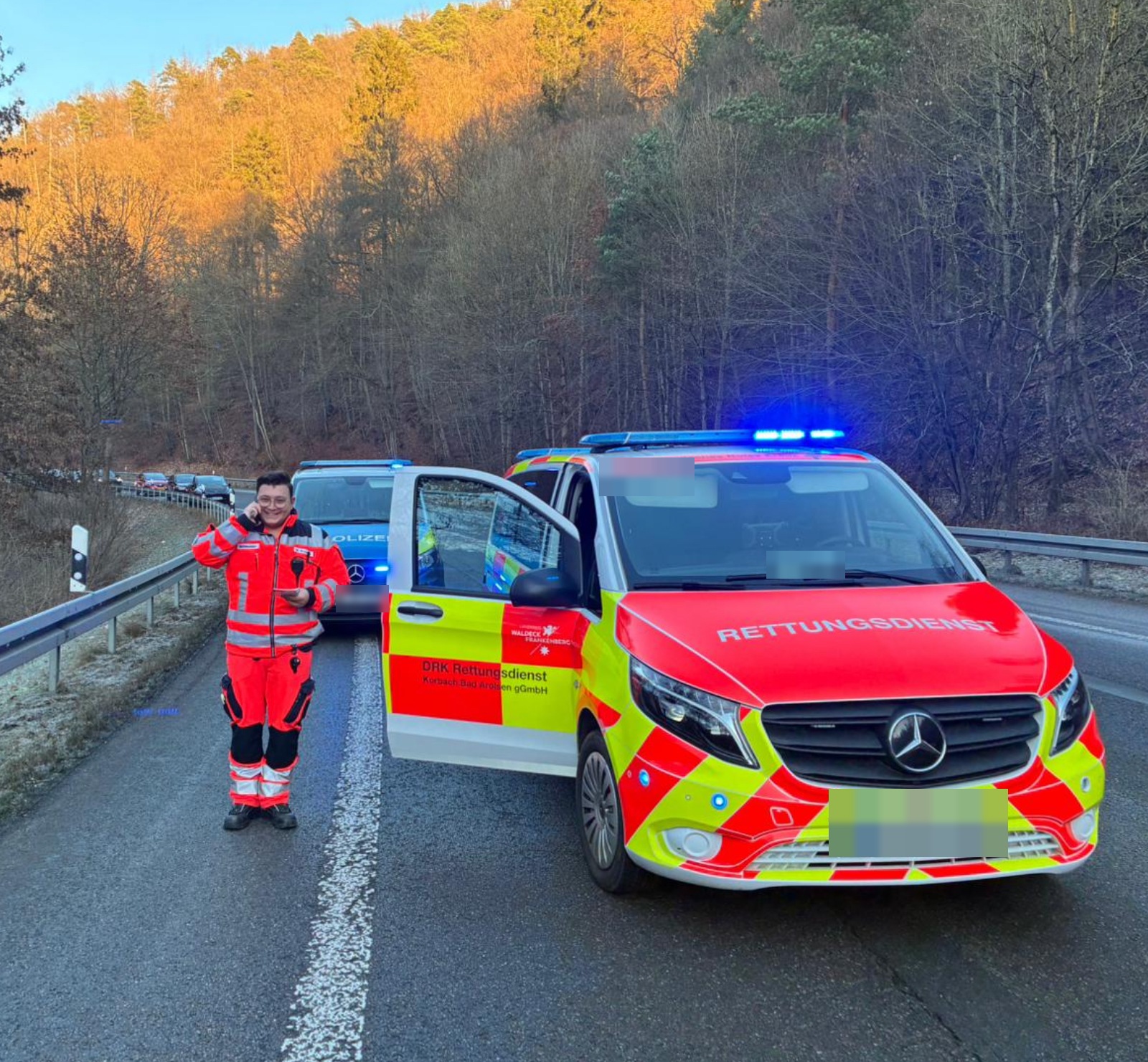 Matteo Gobbo im Einsatz für den DRK Rettungsdienst Korbach-Bad Arolsen