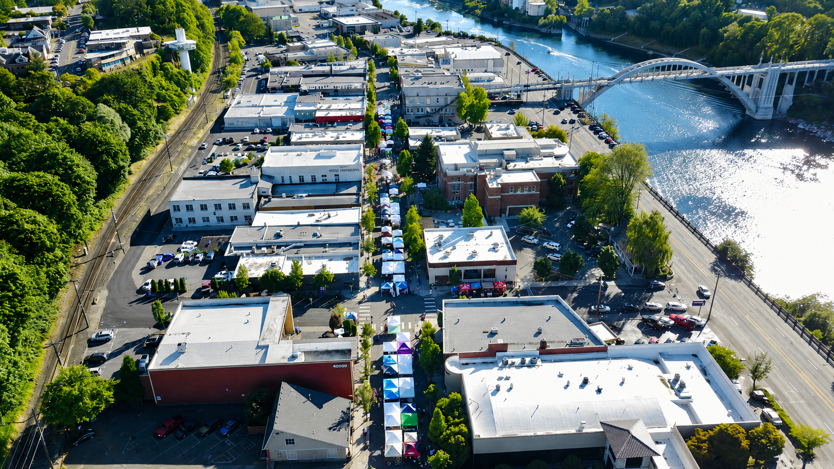 Downtown Oregon City stock image