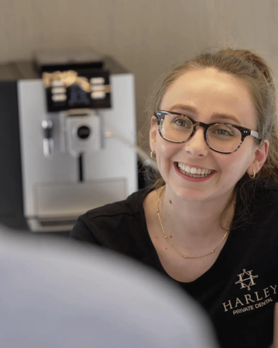 Smiling Harley Private team member