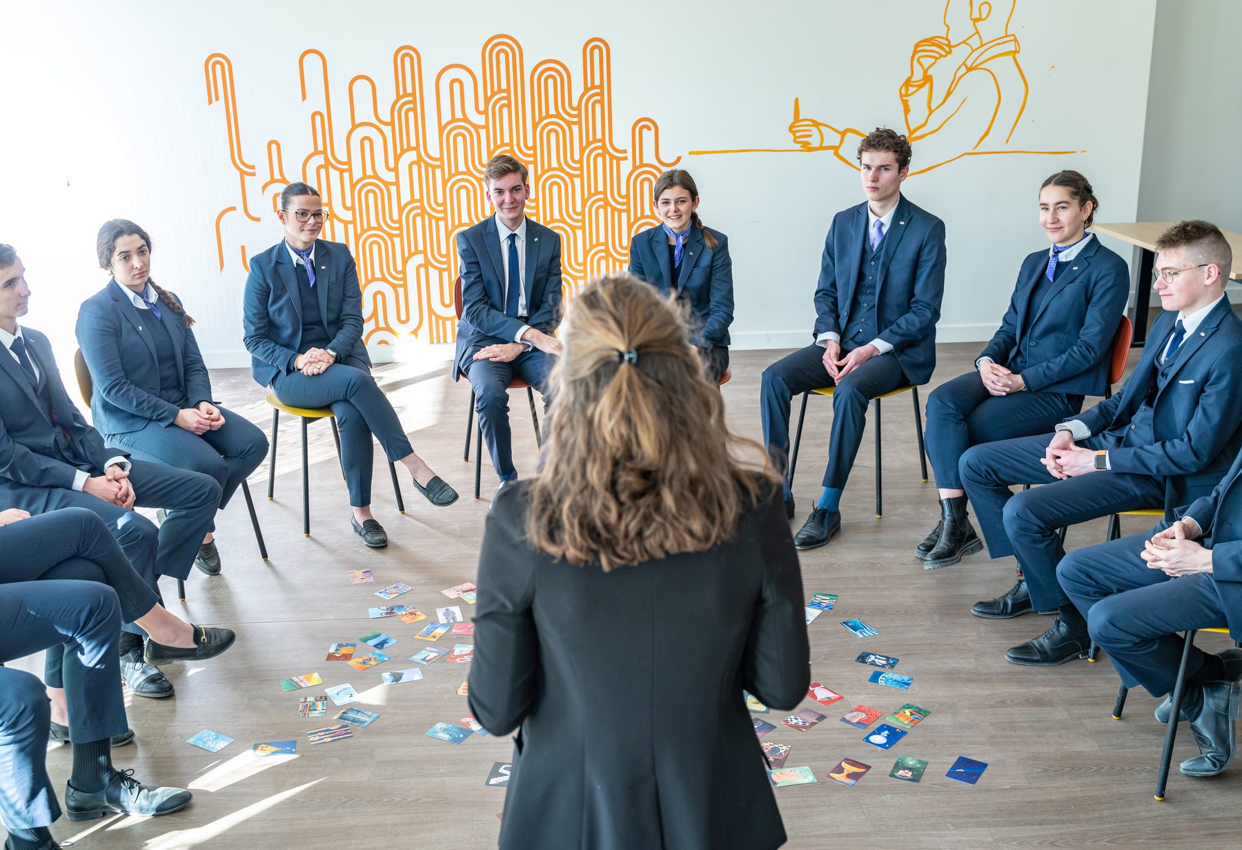 Étudiants de l’Institut Lyfe en cours sur le campus d’Écully