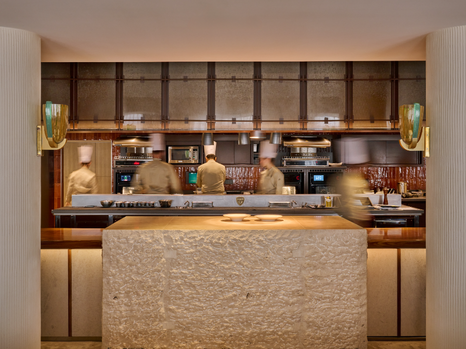 Le comptoir du restaurant Pavyllon Lyon