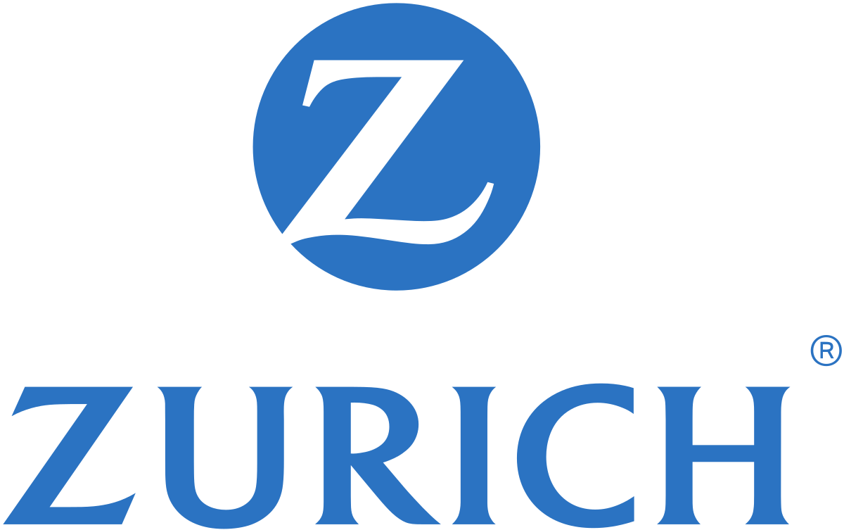 Zurich company logo with a stylized letter Z inside a blue circle above the word ZURICH in blue capital letters.