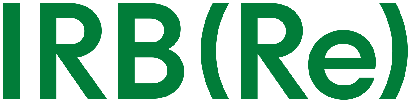 Green text logo with the letters 'IRB(Re)' on a transparent background.