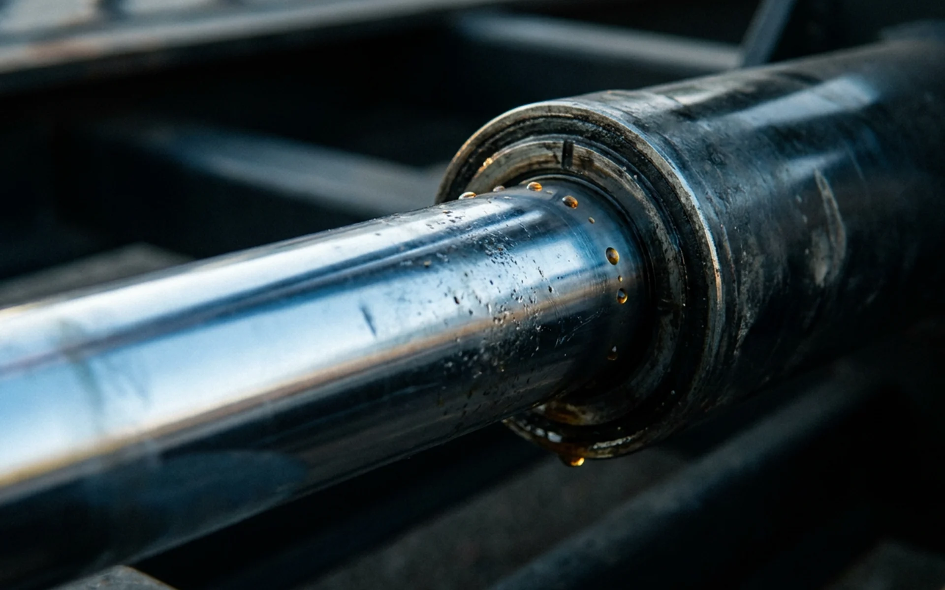 Close up of a car-hauler cilinder