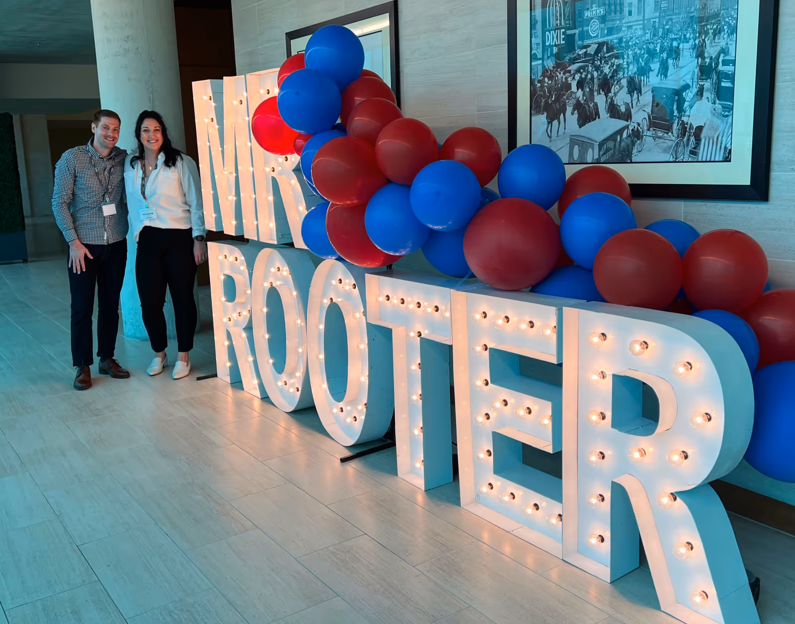 Swipesum with franchise businesses at a Mr. Rooter event