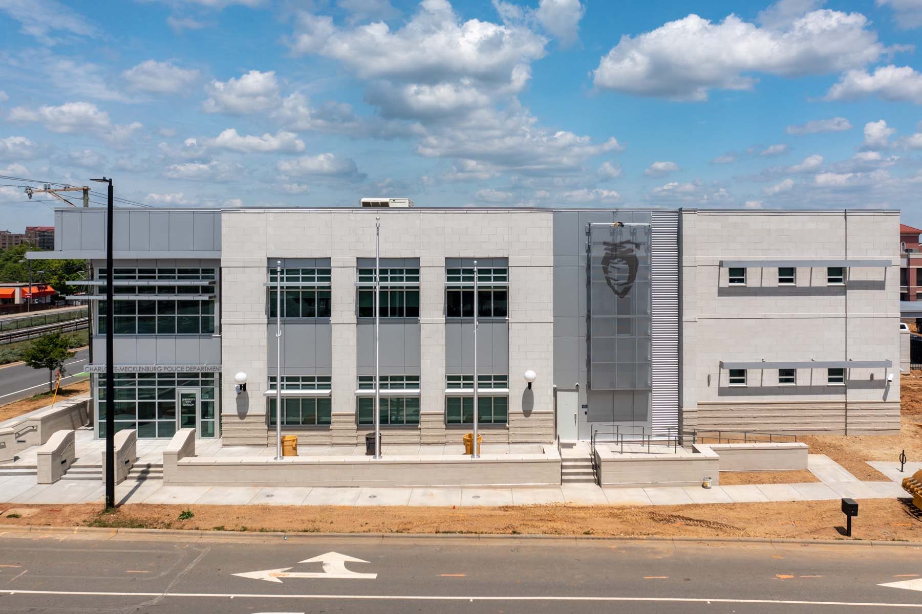 Front elevation of the CMPD University City Division station