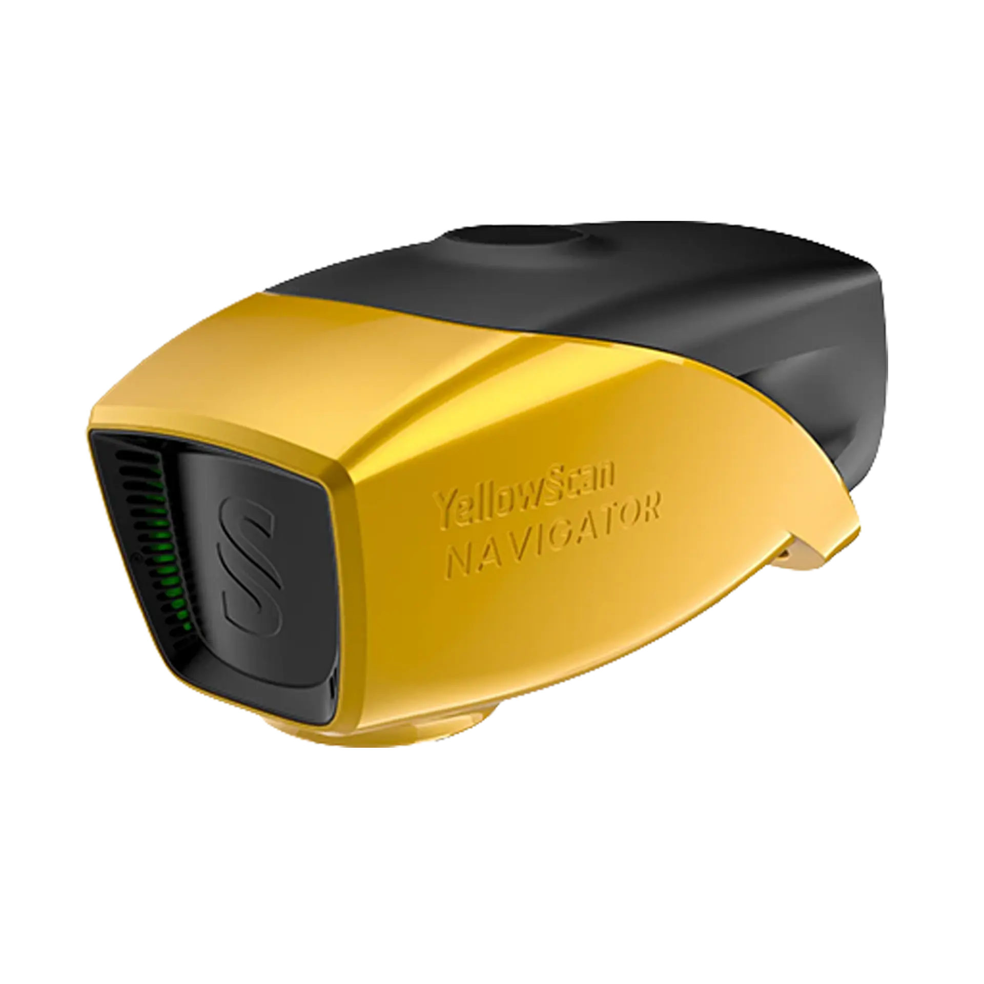YellowScan Navigator topographic and bathymetric LiDAR sensor, side view