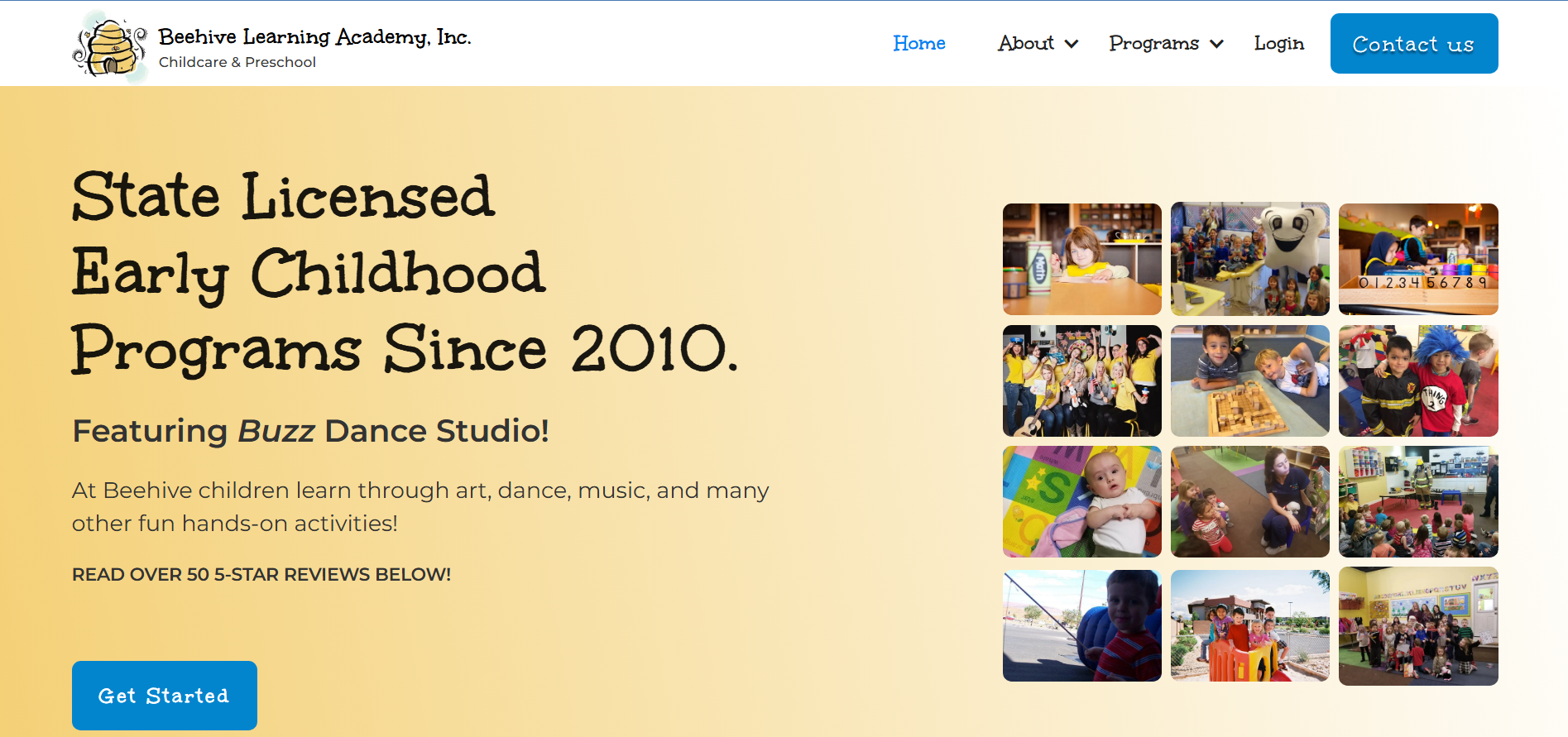 Preview thumbnail of the Beehive Learning Academy website homepage