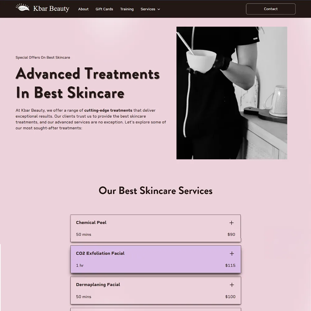 View the Kbar Beauty website case study
