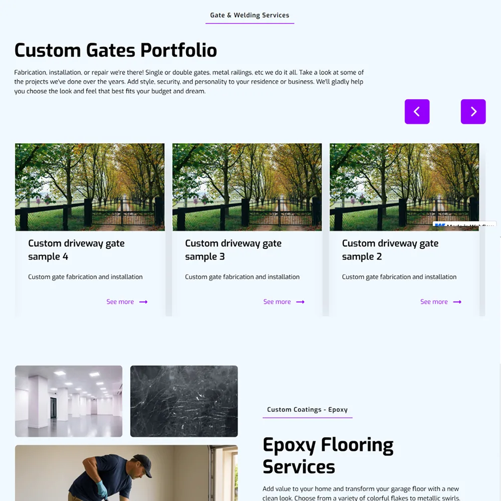 View the Peter's Painting & Welding website case study