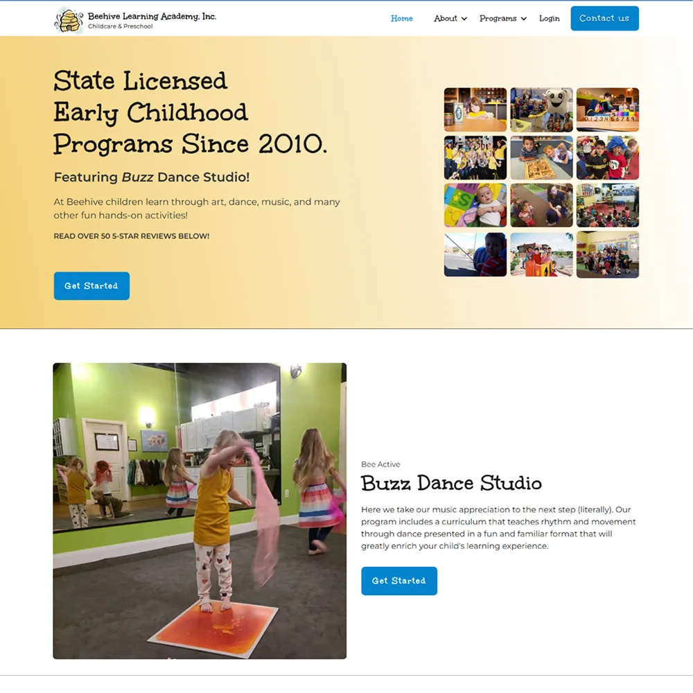 View the Beehive Learning Academy website case study