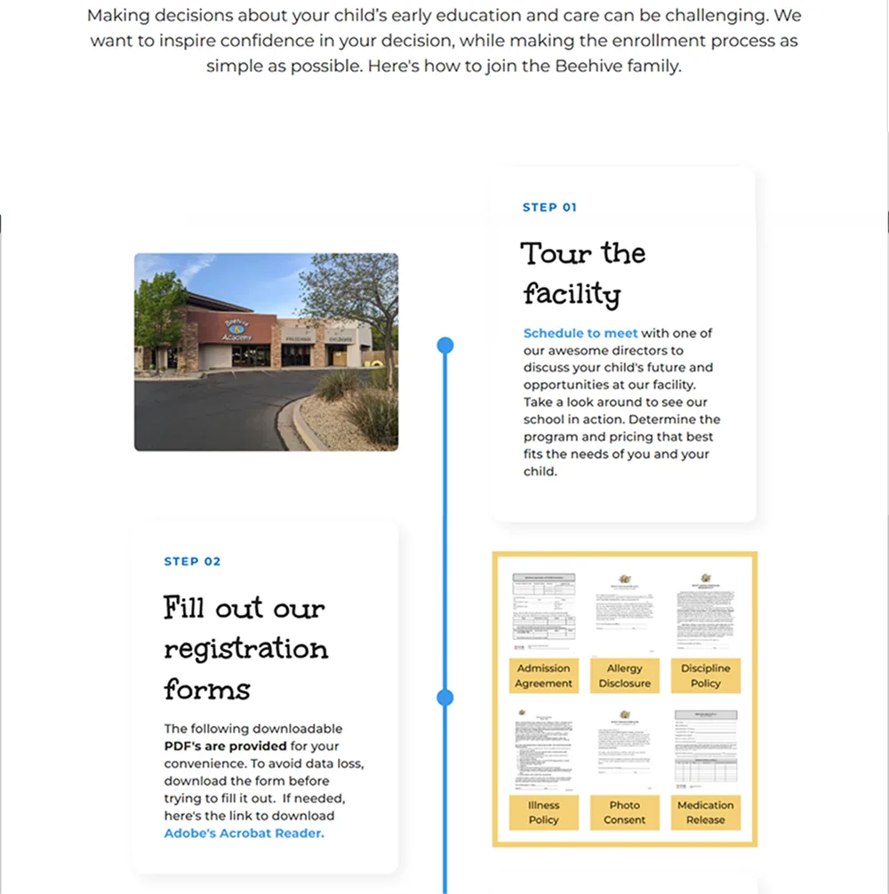 View the Beehive Learning Academy website case study