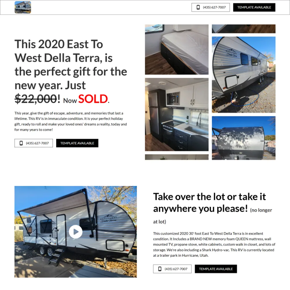 View the Travel Trailer Marketing Site case study