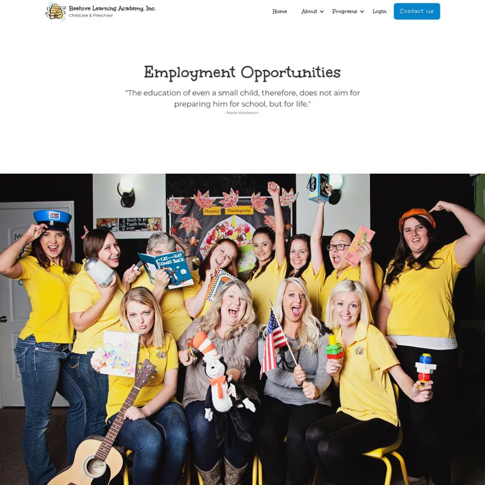 View the Beehive Learning Academy website case study