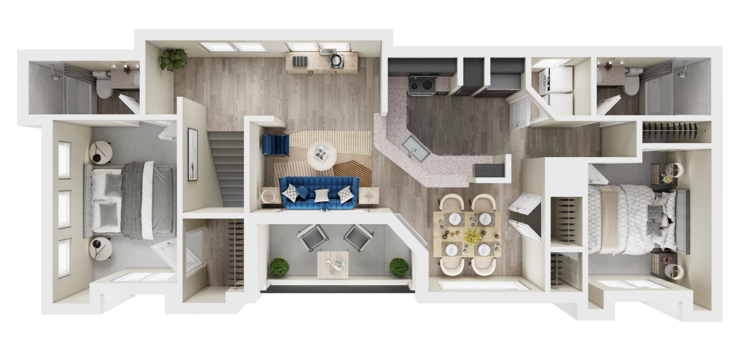 2x2 floor plan