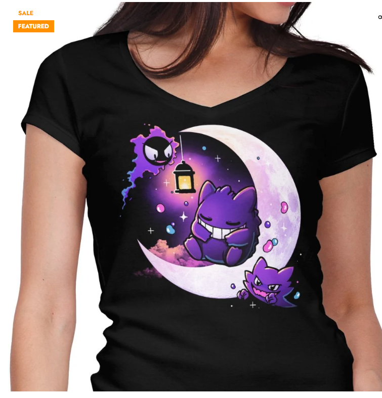 Ghost Moon Women's V-Neck by Vallina84