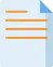 Icon of a blue-topped document with orange horizontal lines representing text.